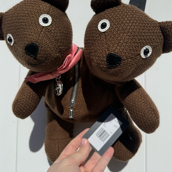 💜Ultra Rare Marc Jacobs heaven knit 2 headed teddy bear back pack - Picture 5 of 7